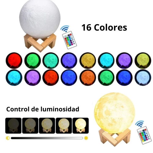 LAMPARA RECARGABLE EN FORMA DE LUNA