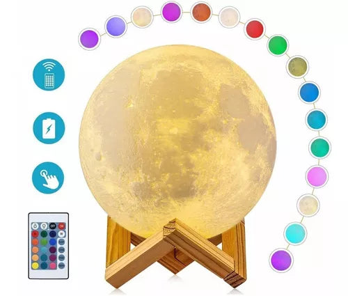 LAMPARA RECARGABLE EN FORMA DE LUNA